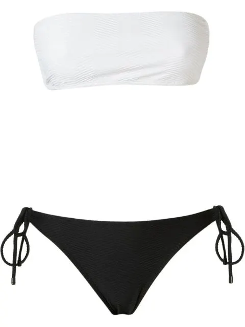 Osklen Bandeau Textured Bikini Set ( farfetch.com )