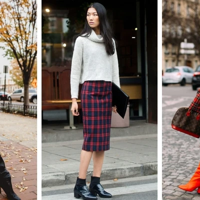 4 kiểu áo phù hợp với chân váy họa tiết tartan Giáng sinh