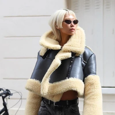 áo khoác lông cừu shearling đẹp