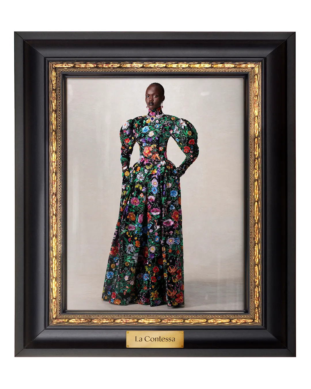 váy maxi hoạ tiết hoa bộ sưu tập Gucci La Famiglia