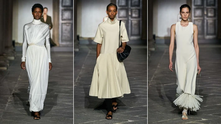 các thiết kế trong bộ sưu tập jil sander xuân hè 2020