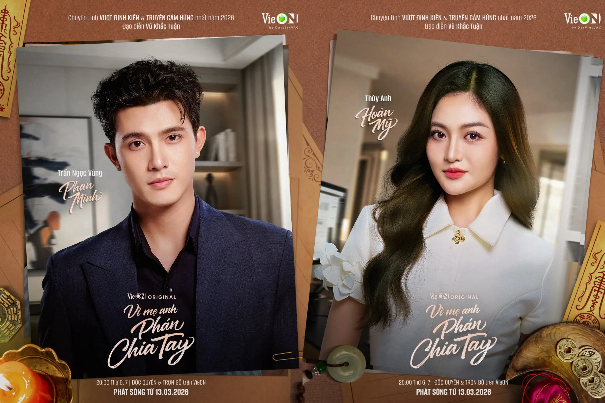 Trần Ngọc Vàng và Thùy Anh trong phim Vì Mẹ Anh Phán Chia Tay.