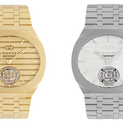 gucci watch g25 in gold and platinum