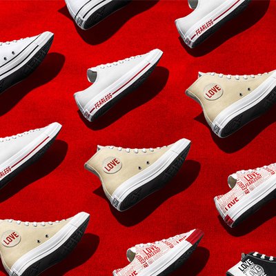các thiết kế trong bst love fearlessly của converse ngày valentine