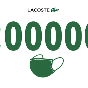 thương hiệu Lacoste đánh dấu cột móc 20000 chiếc khẩu trang được làm ra