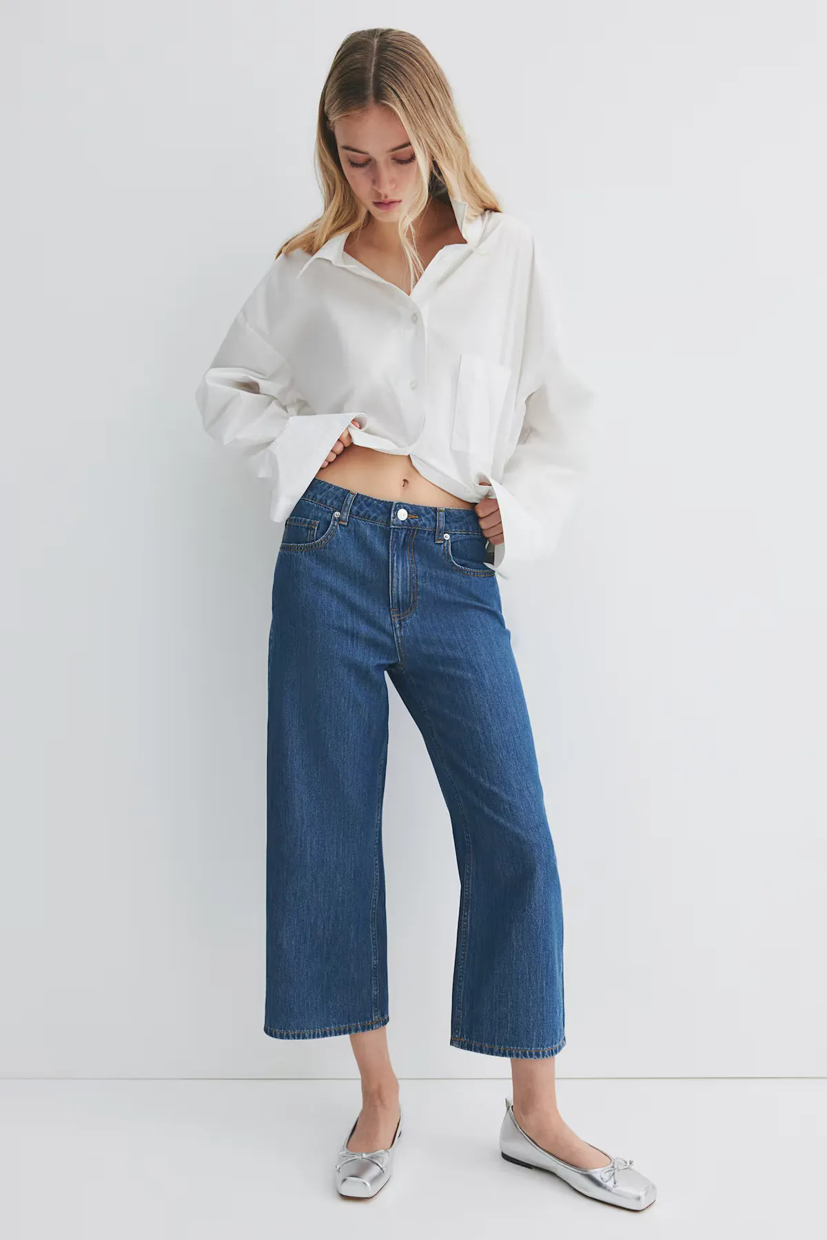 Quần jeans H&M phối sơ mi 