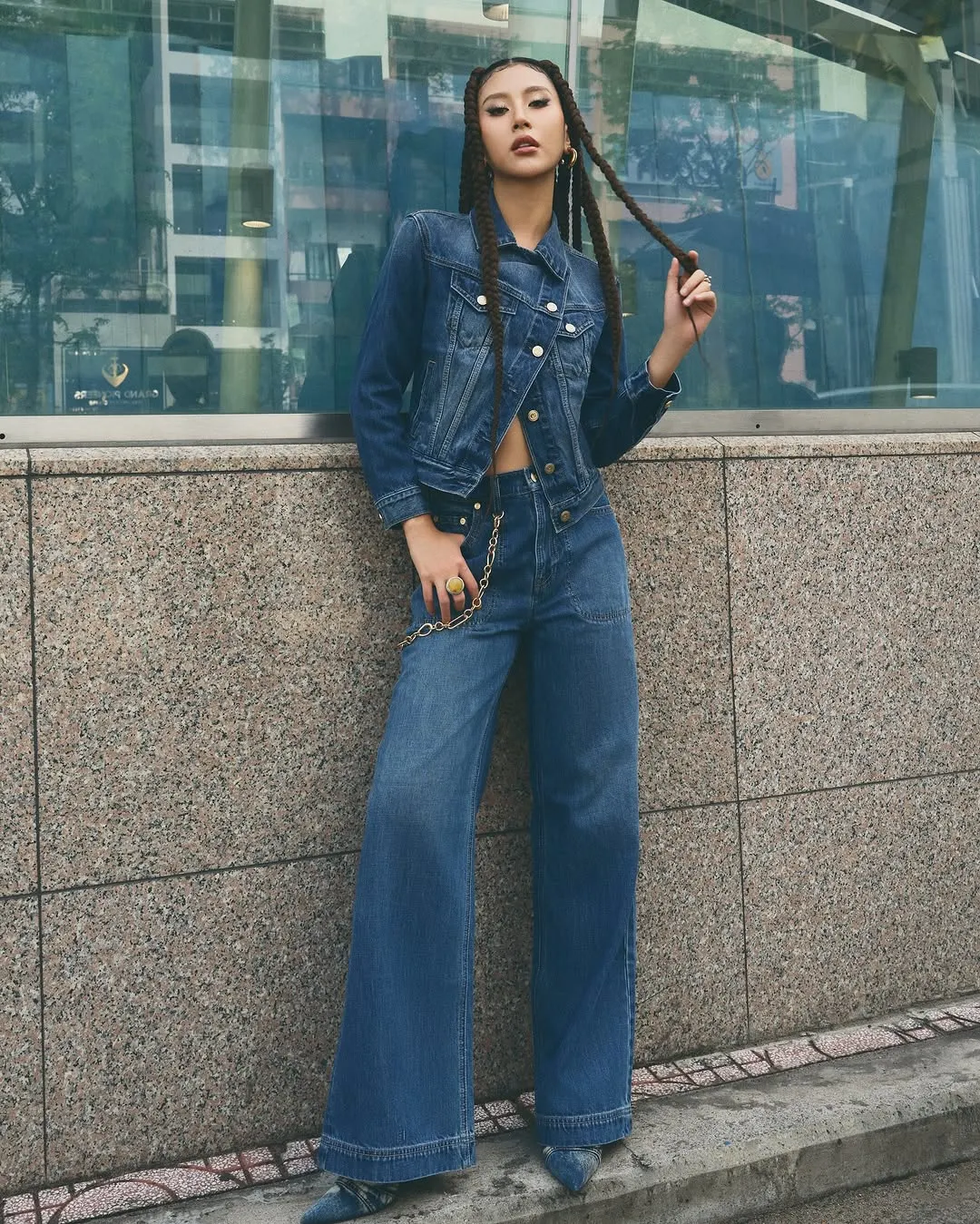 quynhanhshyn_  quần jeans xu hướng 
