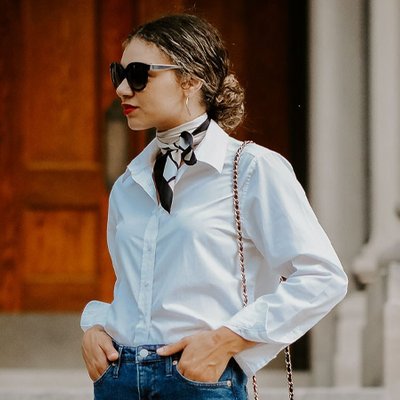 thời trang parisian chic khăn lụa