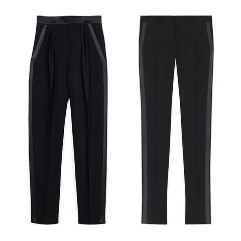 Quần Pallas Lambda (theline.com)  Quần Saint Laurent (ysl.com)