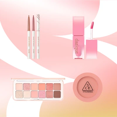 Các sản phẩm để hoàn thiện phong cách makeup tone hồng cam.