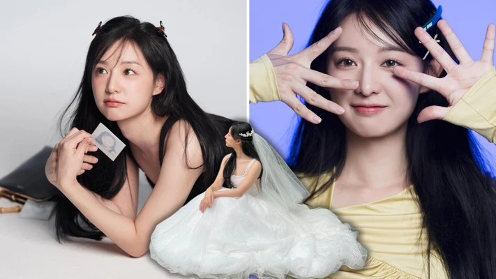Kim Ji Won mặc áo cưới