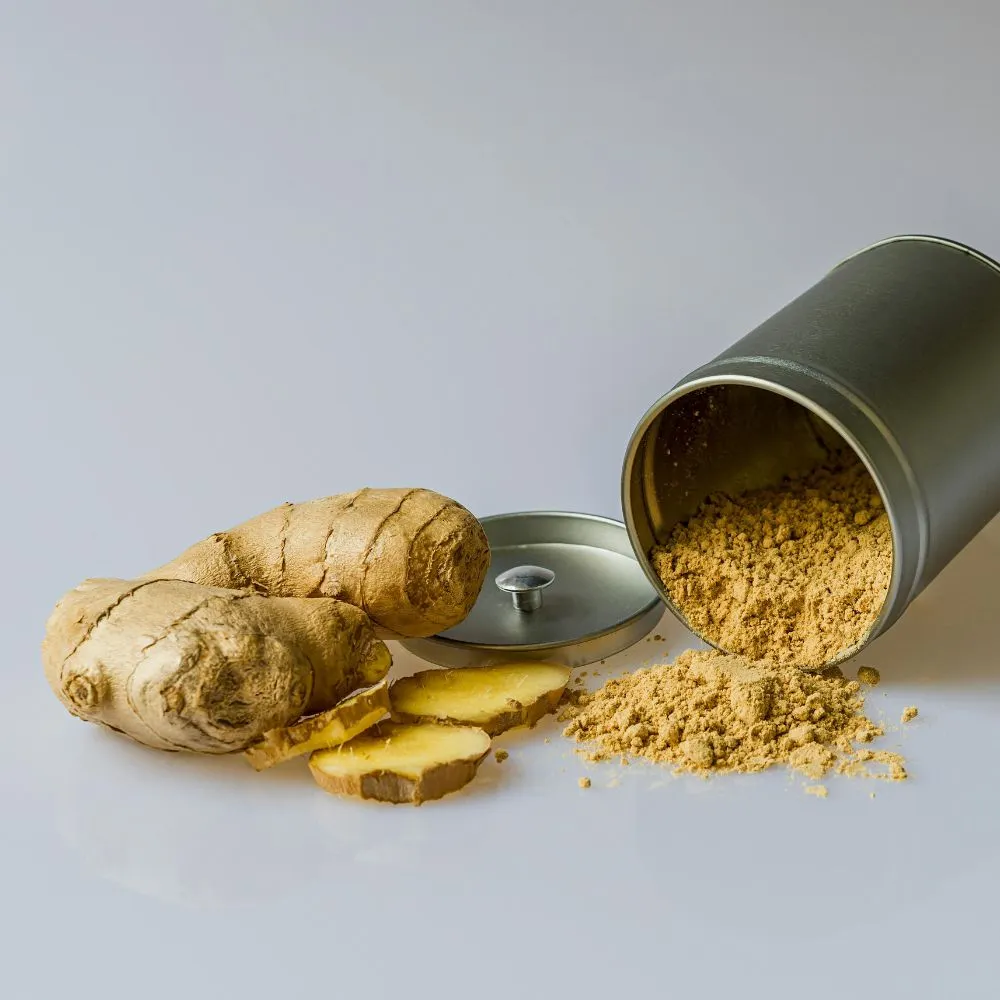 Củ gừng và bột gừng