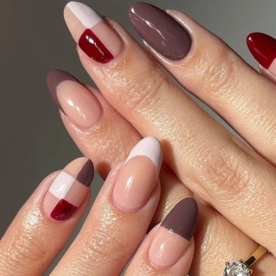 Mẫu nail mùa Thu 2024 - móng tay tone màu trầm