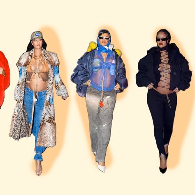 tong hop hinh anh thời trang bau rihanna