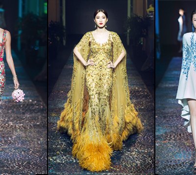 Show diễn của NTK Lê Thanh Hòa tan chảy trong mưa
