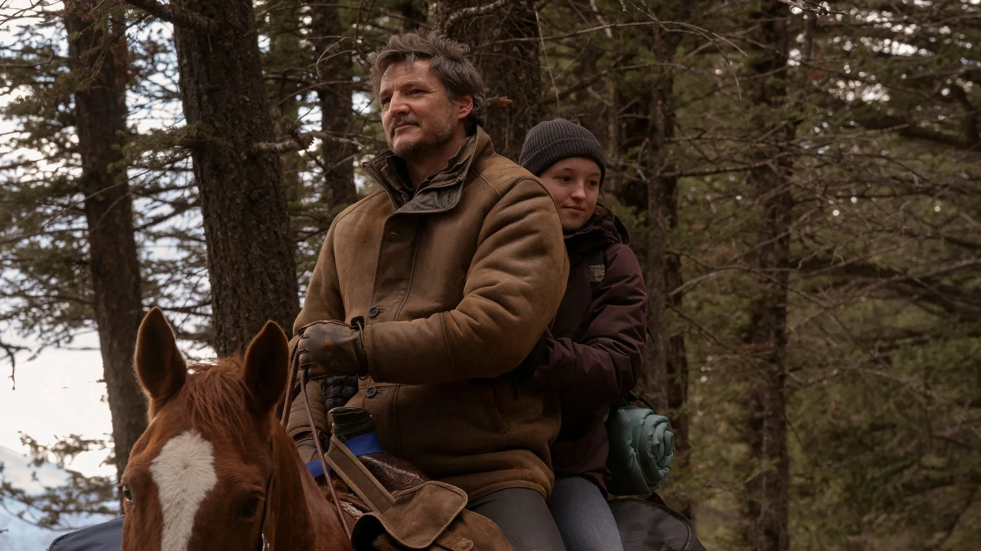 Joel (pedro pascal thủ vai) và cô con gái Ellie trong the last of us
