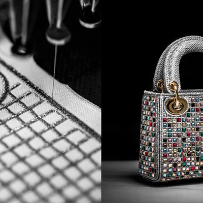 Mẫu túi Micro Lady Dior All Over Strass Embroidery tinh xảo