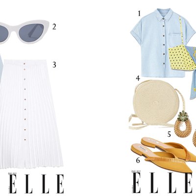 ELLE Style Calendar phối đồ với áo sơ mi denim