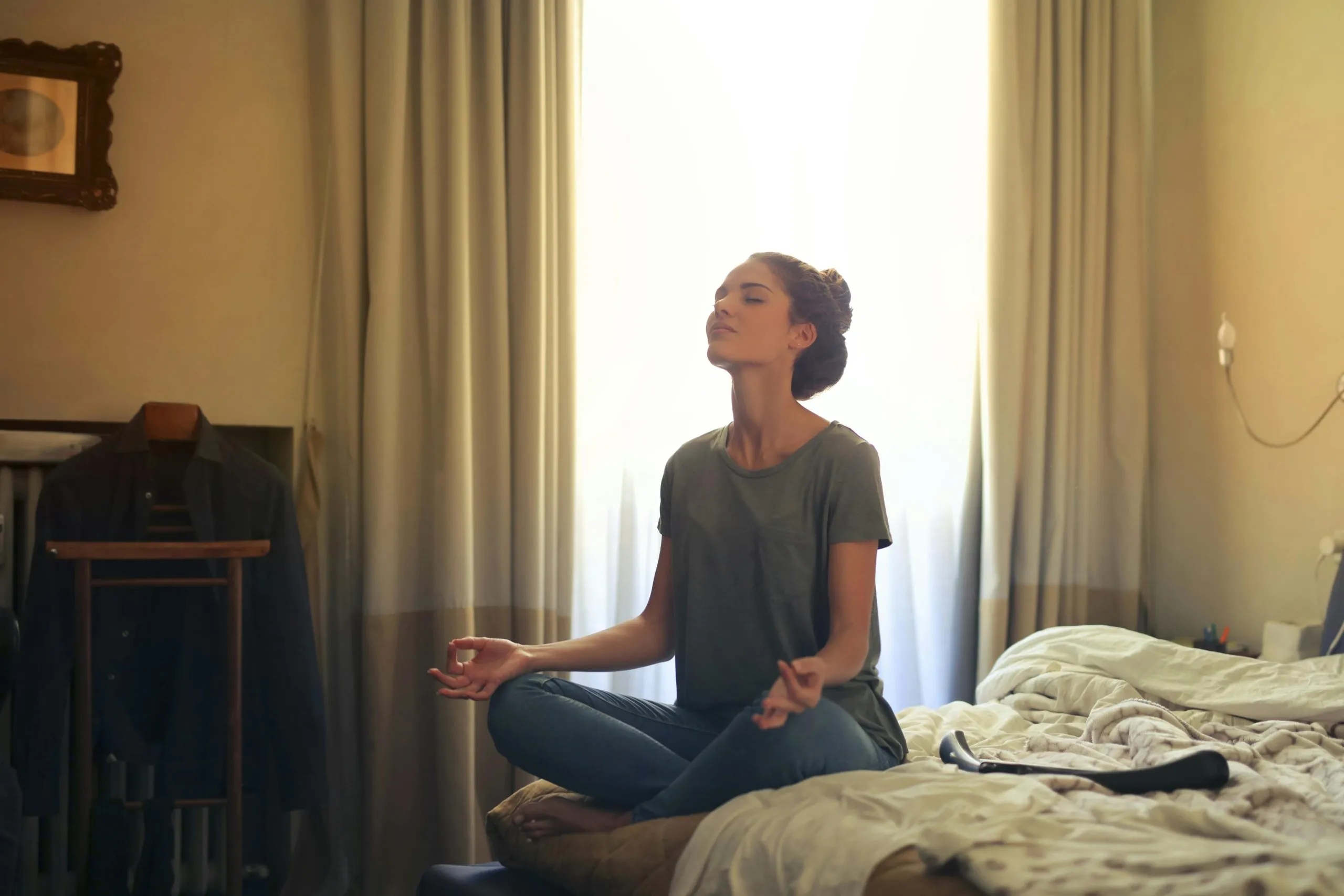 Thở sâu và thiền định giúp giảm nguyên nhân stress gây tăng cân