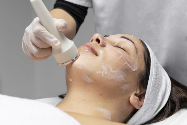 Cô gái đang thực hiện dịch vụ làm đẹp - Beauty therapy