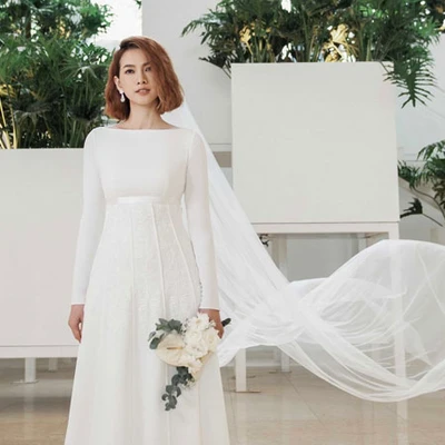 váy cưới phong cách tối giản - TruongThanh Hai bridal