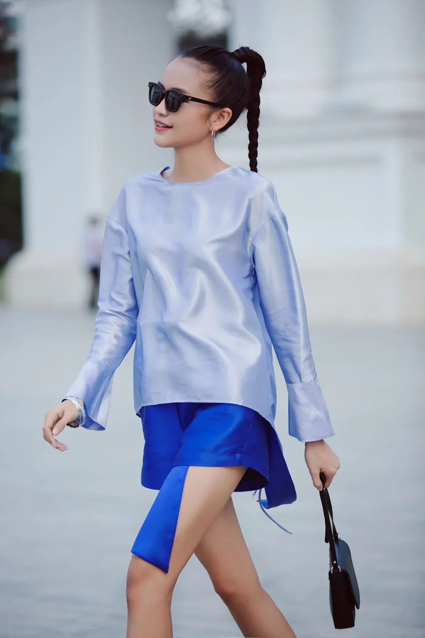 Ngọc Châu Vietnam’s Next Top Model lựa chọn phong cách đối lập xuống phố trước thềm Vietnam International Fashion Week Thu Đông 2016 - ELLE VN