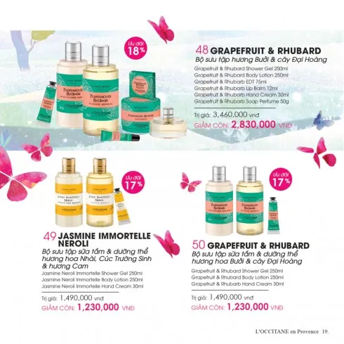 Bộ sản phẩm dưỡng da hương Bưởi và cây Đại Hoàng tăang cường dưỡng chất cùng mùi hương tươi mát vùng Corsica.
