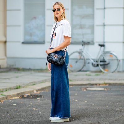quần jeans ống rộng cách hack dáng hiệu quả ft800