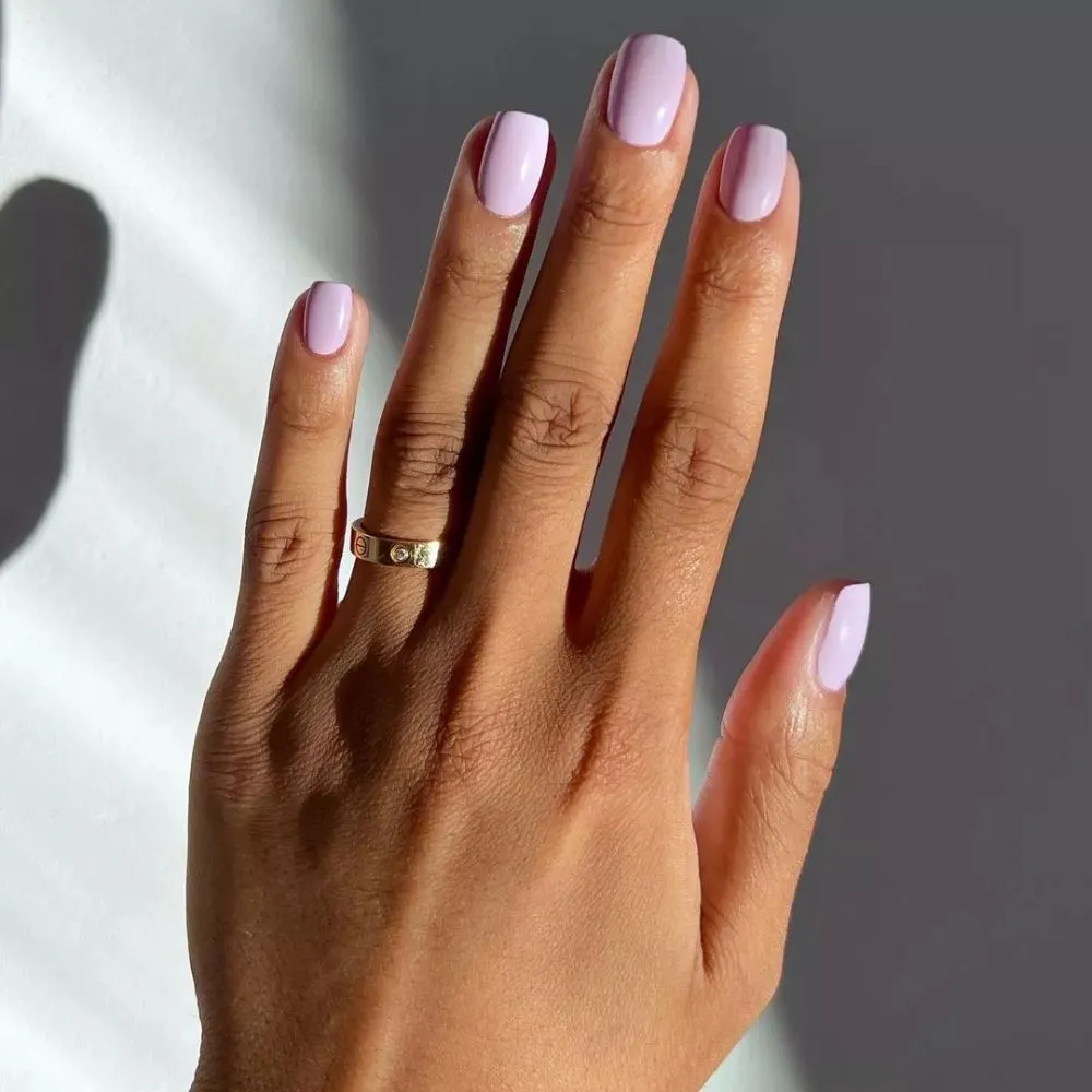 Mẫu nail cung Thiên Bình màu lavender