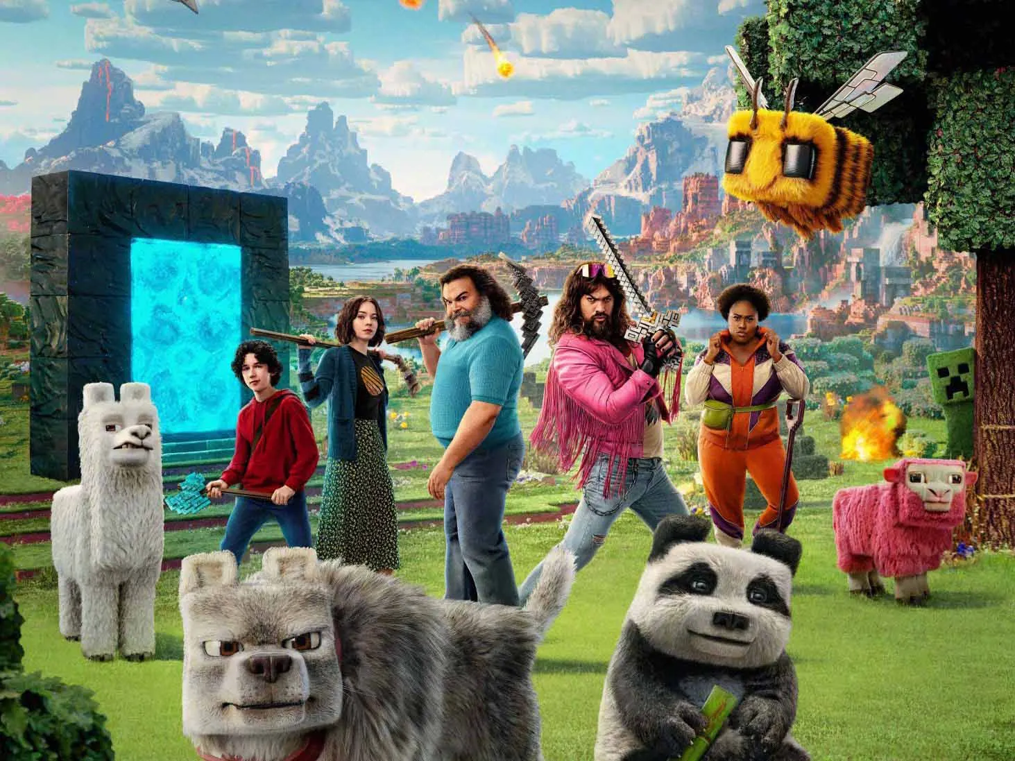 a minecraft movie có phần hình ảnh rực rỡ, đa sắc màu hấp dẫn thị giác người xem.