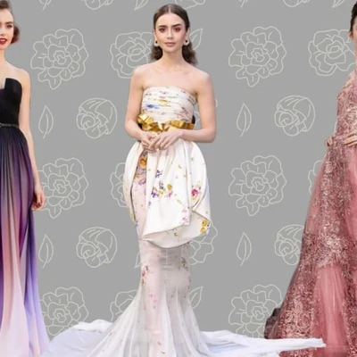 thời trang thảm đỏ của lily collins