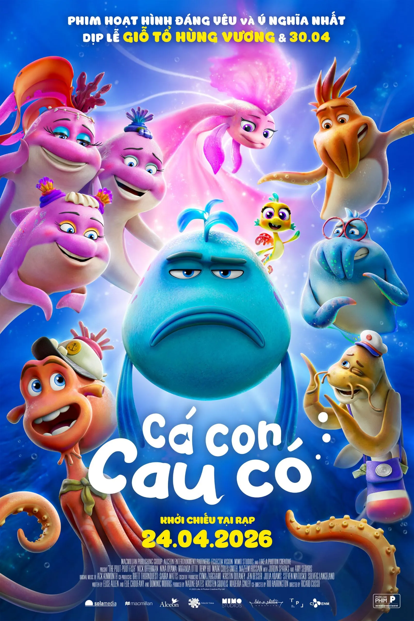 phim hoạt hình Cá Con Cau Có được chuyển thể từ cuốn sách thiếu nhi The Pout-Pout Fish của tác giả Deborah Diese