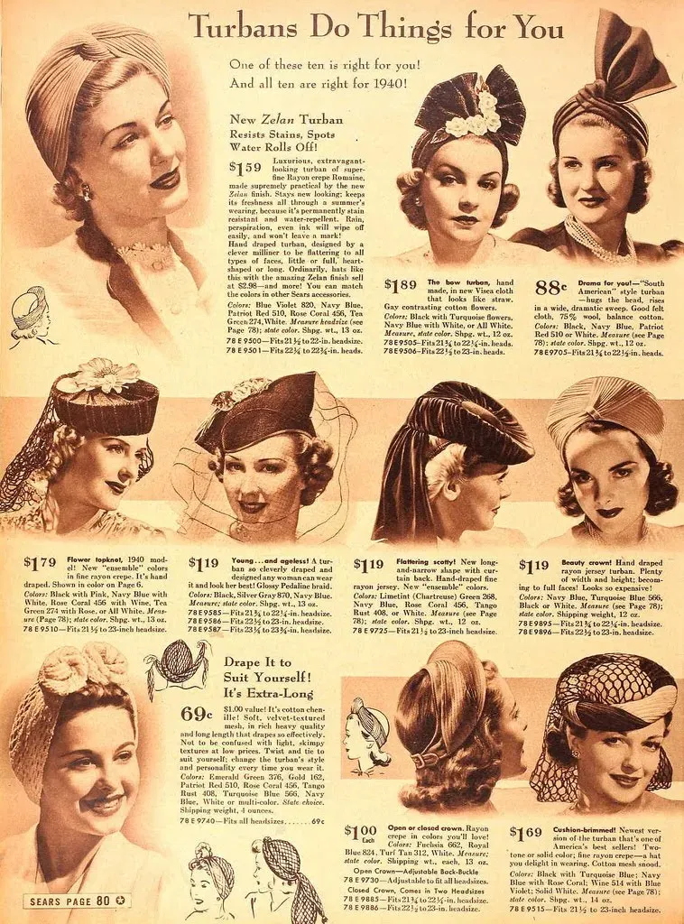 Phụ kiện trang trí tóc 1940s