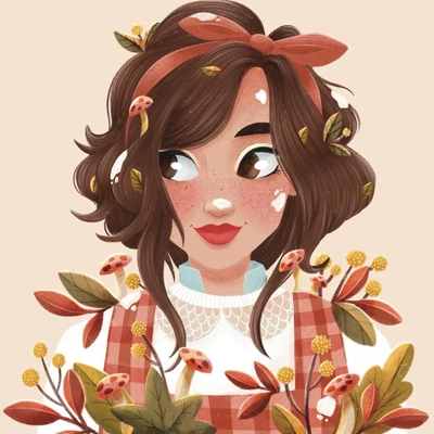 cô gái đứng giữa nhiều bông hoa