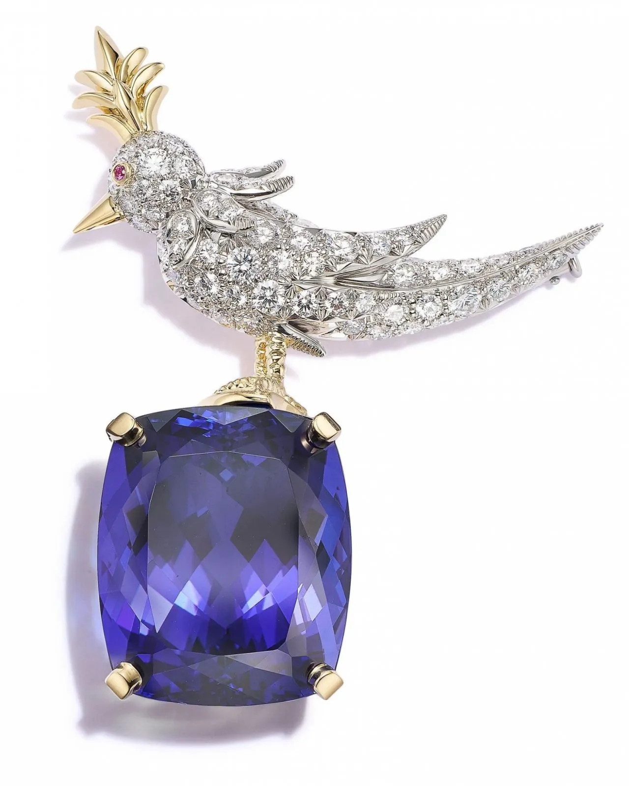 Trâm Jean Schlumberger by Tiffany - Bird On a Rock Brooch Tanzanite TIFFANY & CO.