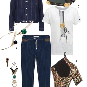 Không thể bỏ quên cặp đôi quần và áo khoác jeans