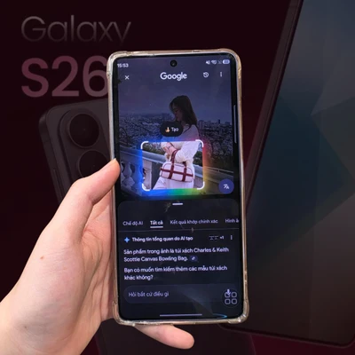 Khám phá tính năng Circle to Search 3.0 (Khoanh tròn để tìm kiếm nâng cao) trên điện thoại Galaxy S26 Ultra.