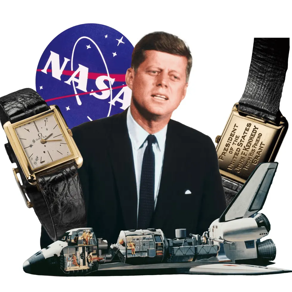 John F. Kennedy với chiếc Omega Ultra Thin