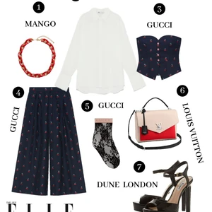 elle style calendar giày cao gót corset