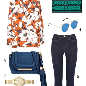 THỨ HAI: 1 áo pyjama Zara, 2 nhẫn Accessorize, 3 khăn lụa 