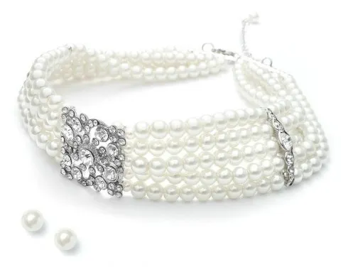 trang suc ngoc trai vong co choker