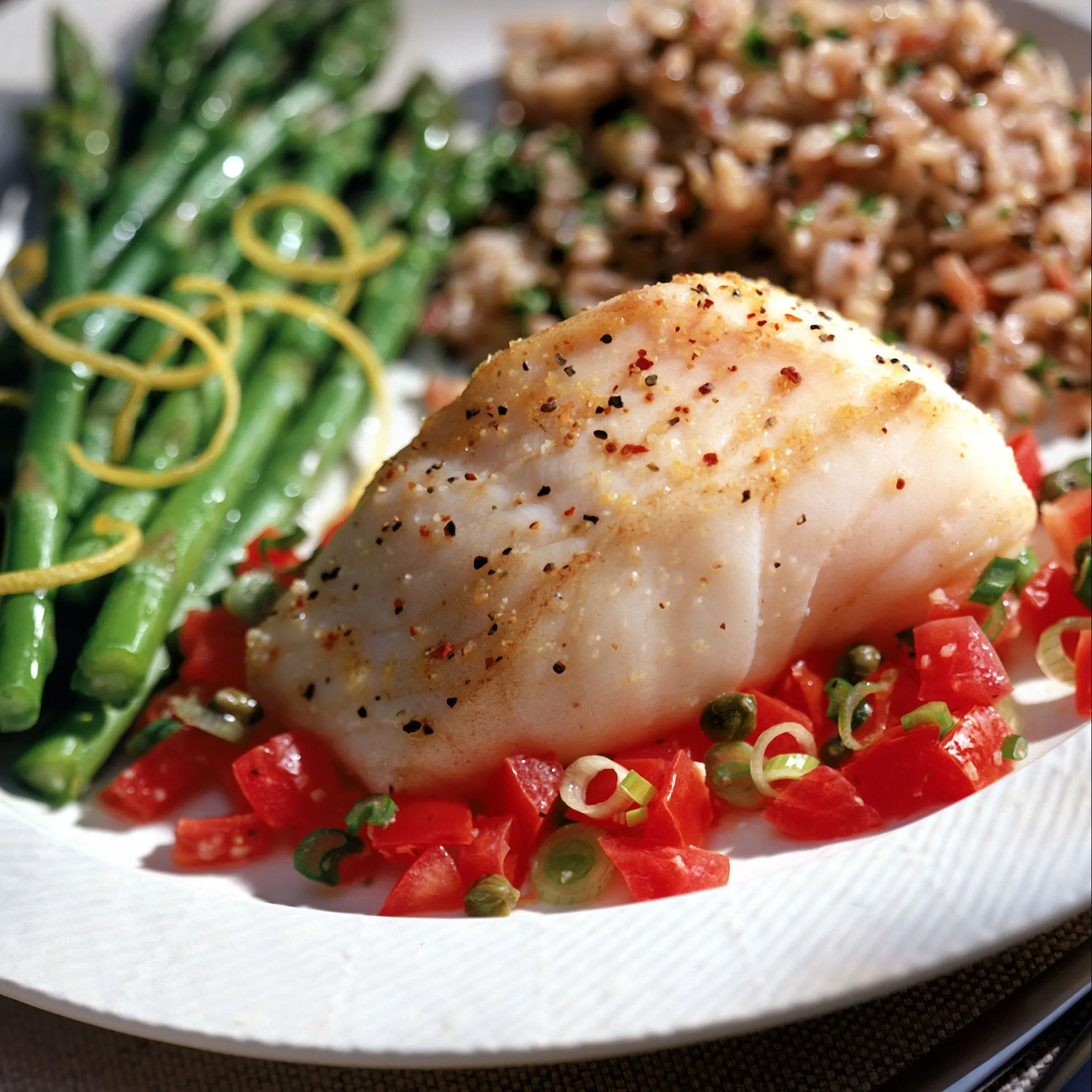 Cá tuyết măng tây - Eat Clean ngày 1