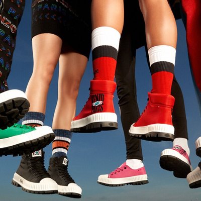 bộ sưu tập giày sneakers palladium x kenzo feature