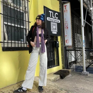 khăn choàng mỏng sọc