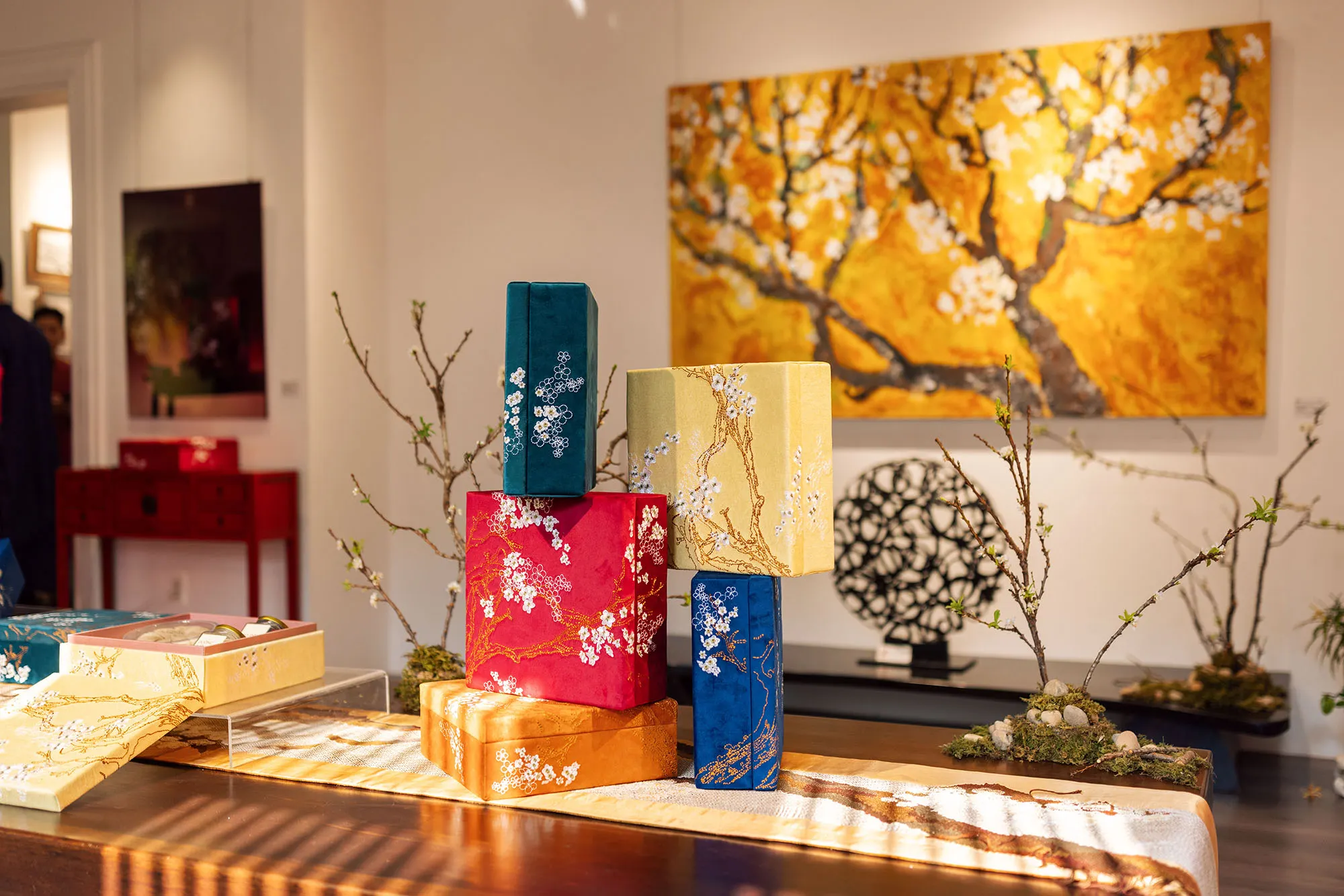 đại cát quang yến hoa lê mùa xuân hộp quà hoa lê