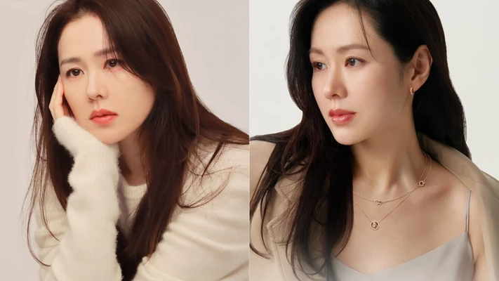Son Ye Jin xõa tóc thẳng, trang điểm tông cam Hàn Quốc và chụp hình chân dung