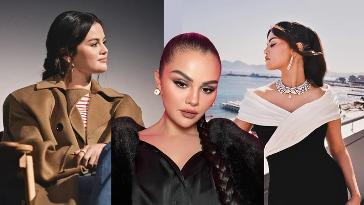 Selena Gomez tết tóc và diện những trang phục khác nhau từ đơn giản đến sang trọng