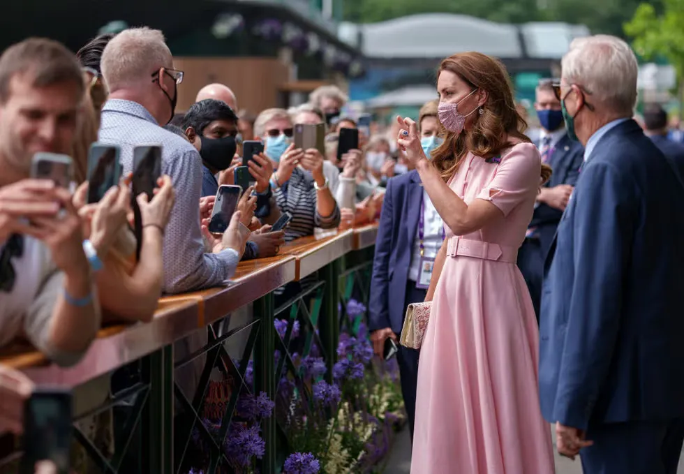kate middleton tại wimbledon 2021
