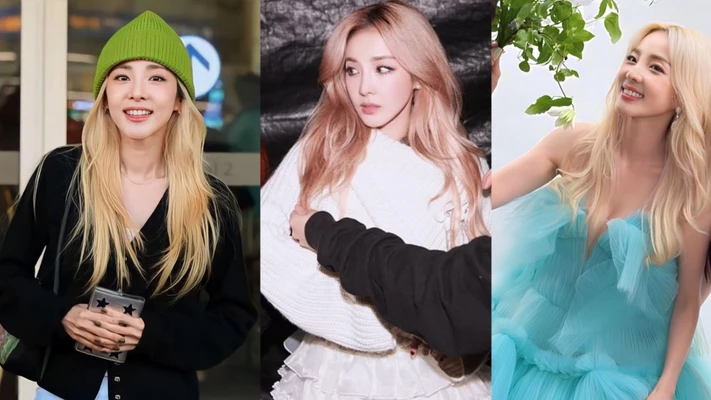 dara 2ne1 với mái tóc sáng màu