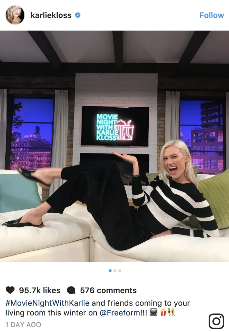 Karlie Kloss ra mắt talkshow của riêng mình, Movie Night with Karlie Kloss-ELLE Việt Nam
